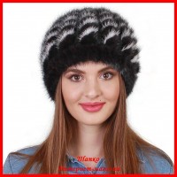 Шапка Аннушка из вязаной норки