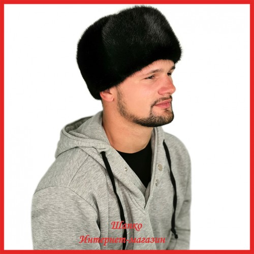 Мужская шапка-обманка из русской норки